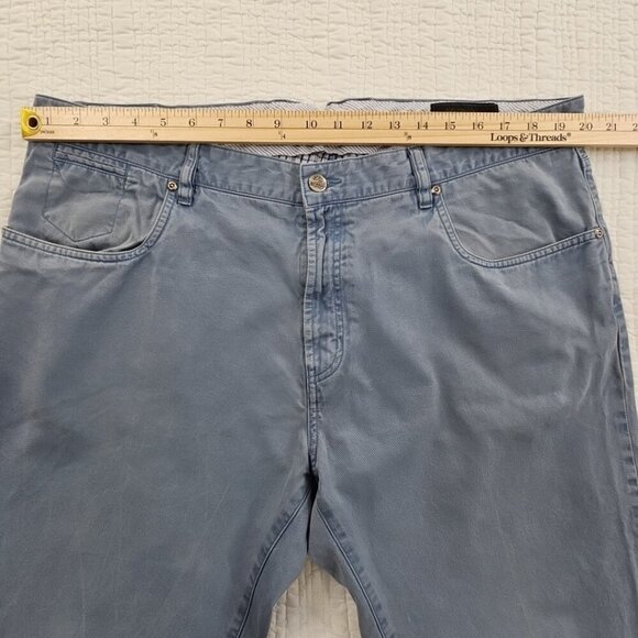 Saks Fifth Avenue Jeans Men's 40x30 Sky Blue Straight Leg Stretch Denim EUC - Picture 3 of 16